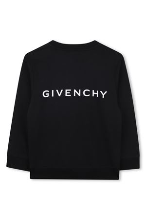 Felpa in cotone nero GIVENCHY KIDS | H3069509B